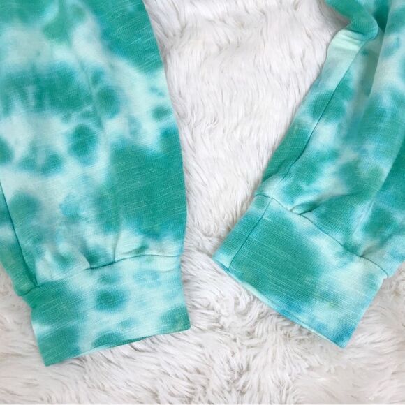 New MONROW Tie Dye Supersoft Jogger Sweats Sweatpants Green Blue Size XS X-Small - Picture 10 of 13